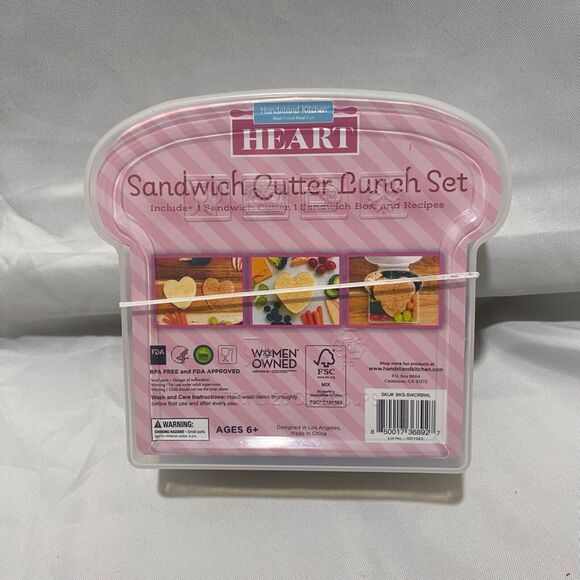 Heart Sandwich Cutter Lunch Set by Handstand Kitchen Clear and Red - Picture 4 of 10